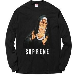 Supreme Rare Graphic Nun Long Sleeves Black Tee -‎ Medium